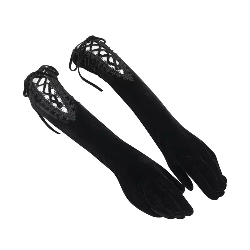 Lange Schwarze Handschuhe der Devil Fashion-Marke für 41,50 €