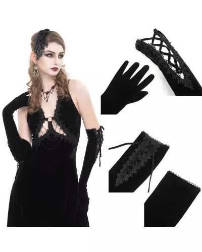 Long Black Gloves from Devil Fashion Brand at €41.50