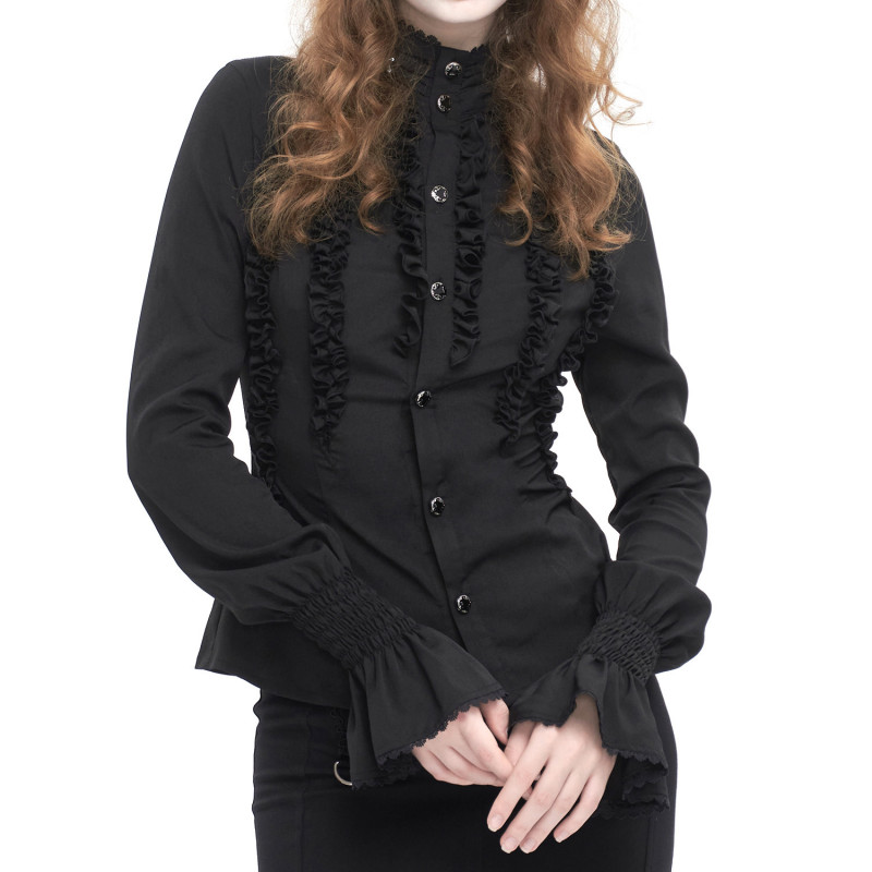 Camisa Gótica Elegante Negra