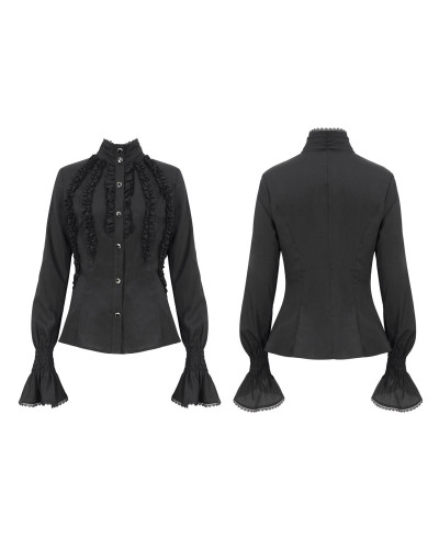Elegant Black Gothic Shirt