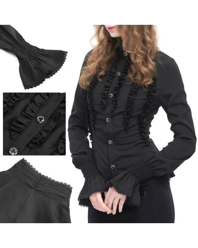 Elegant Black Gothic Shirt