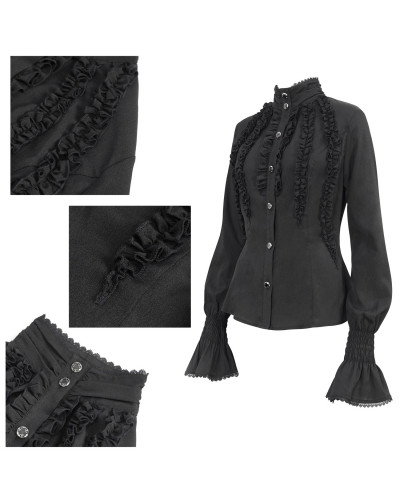 Elegant Black Gothic Shirt