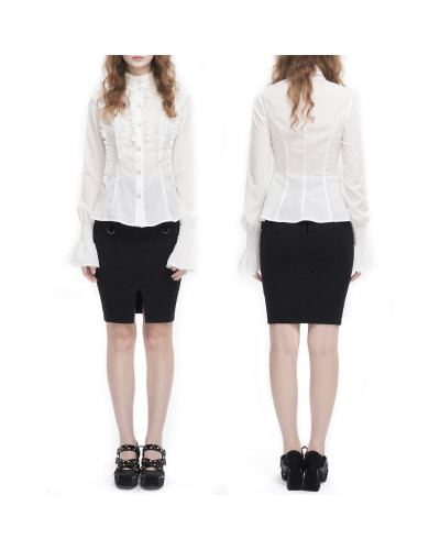 Camisa Gótica Elegante Blanca