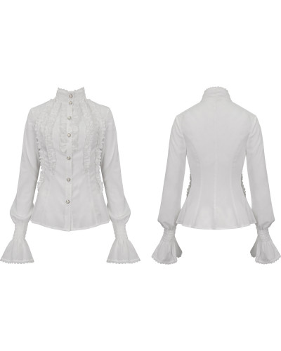 Camisa Gótica Elegante Blanca