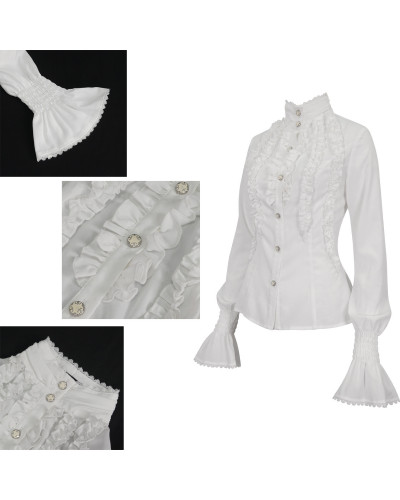 Camisa Gótica Elegante Blanca