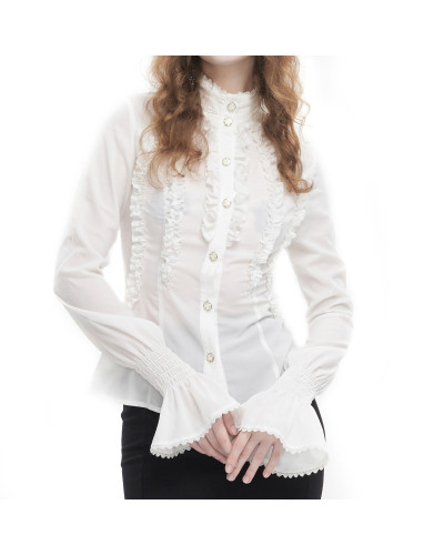 Camisa Gótica Elegante Blanca