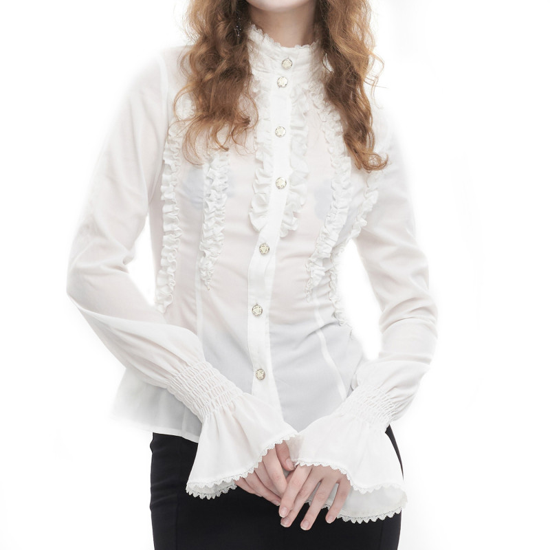 Camisa Gótica Elegante Blanca