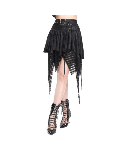 Black Asymmetric Gothic Skirt