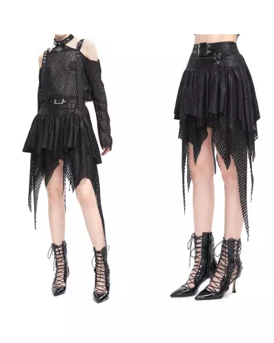 Black Asymmetric Skirt from Devil Fashion Brand at €71.50