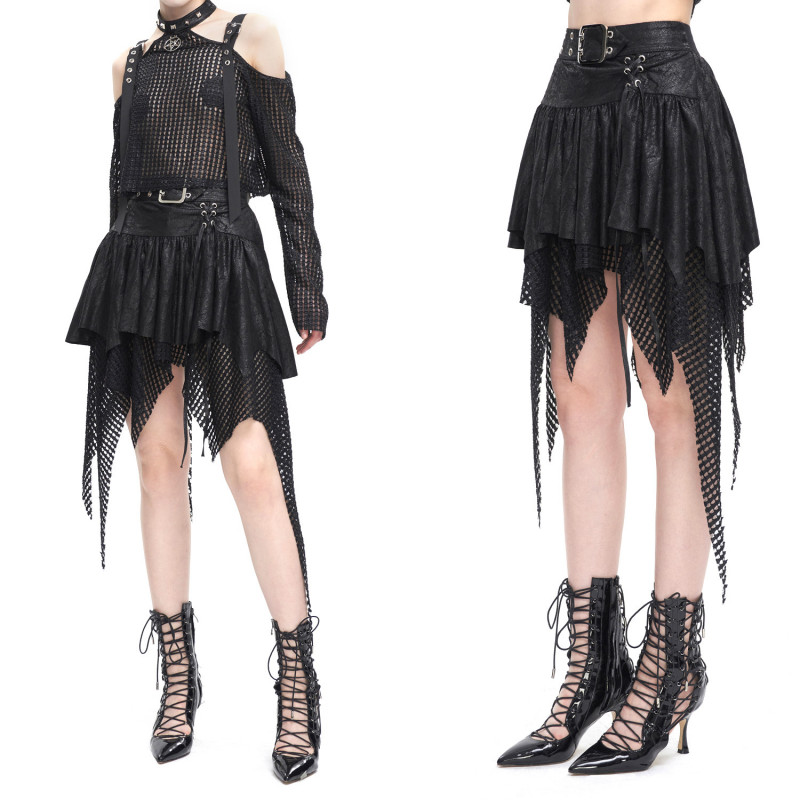Black Asymmetric Skirt