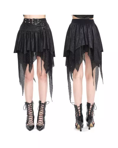 Black Asymmetric Skirt from Devil Fashion Brand at €71.50