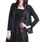 Offene Jacke mit Kunstleder Offene Jacke mit Kunstleder