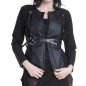 Offene Jacke mit Kunstleder Offene Jacke mit Kunstleder