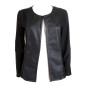 Offene Jacke mit Kunstleder Offene Jacke mit Kunstleder