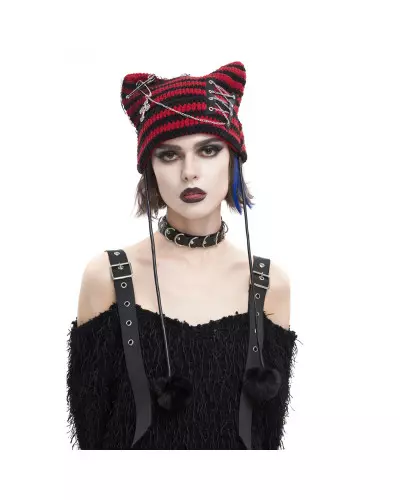 Chapeau Noir et Rouge de la Marque Devil Fashion à 31,00 €