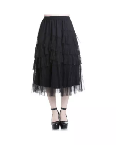 Asymmetric Skirt with Tulle