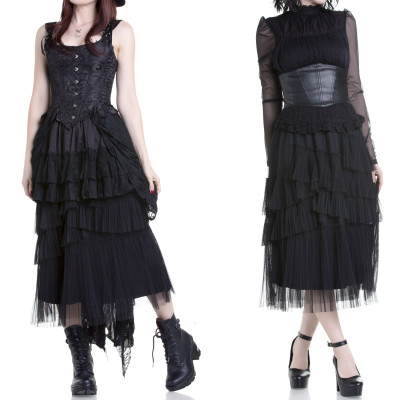 Asymmetrischer Gothic Rock mit Tüll