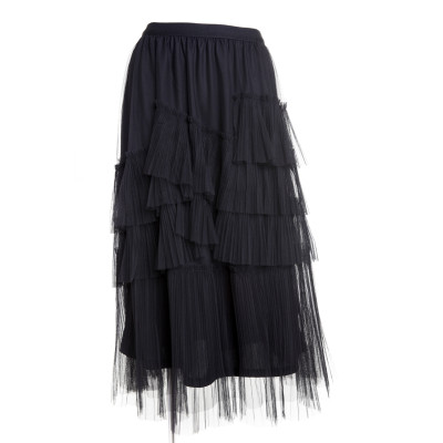 Jupe Gothique Asymétrique avec Tulle