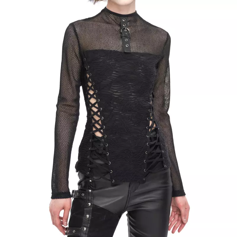 T-Shirt with Mesh from Devil Fashion Brand at €56.50