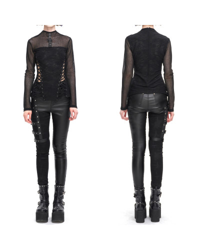 Gothic T-Shirt with Mesh