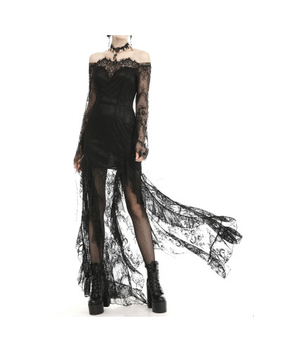 copy of VESTIDO CON MANGAS Y PECHO DE ENCAJE