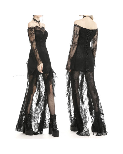 Vestido de Tubo Gótico con Encaje