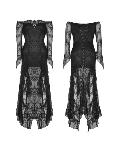 Vestido de Tubo Gótico con Encaje