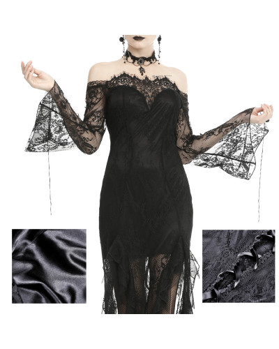 Vestido de Tubo Gótico con Encaje