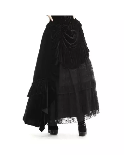 Falda Negra de Terciopelo