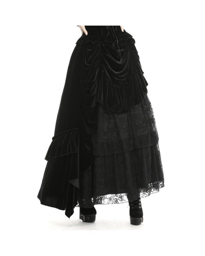 Jupe Gothique Noire en Velours
