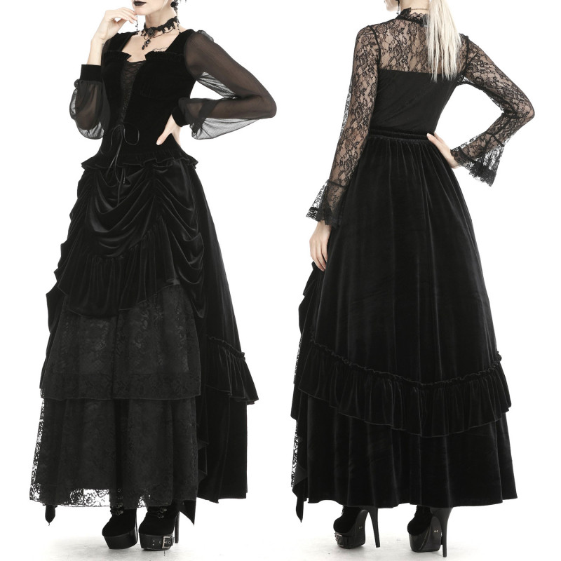 Black Velvet Skirt