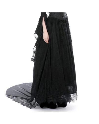 Long Gothic Skirt with Lace