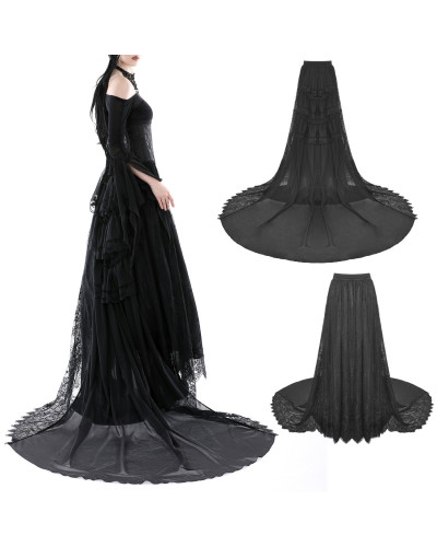 Long Gothic Skirt with Lace