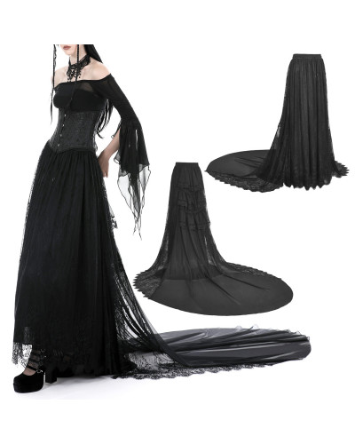 Long Gothic Skirt with Lace