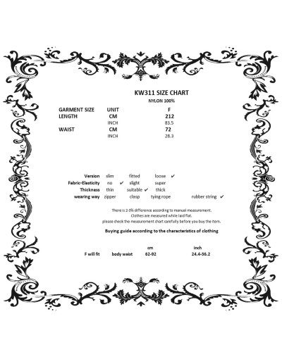 Langer Gothic Rock mit Spitze