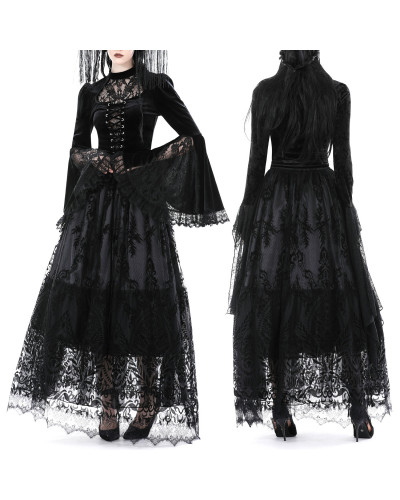 Elegant Gothic Skirt with Lace
