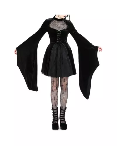 Kurzes Kleid aus Samt der Dark in love-Marke für 61,00 €