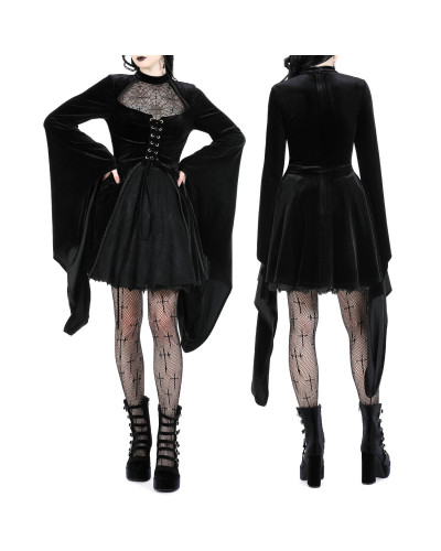 Vestido Gótico Corto de Terciopelo