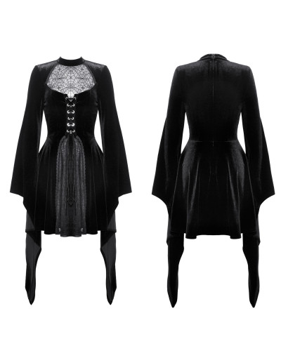 Vestido Gótico Corto de Terciopelo