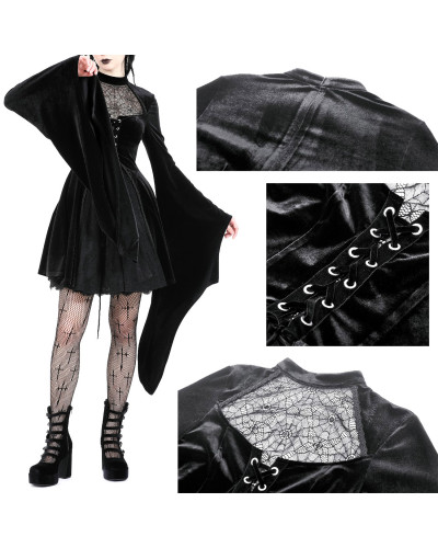 Vestido Gótico Corto de Terciopelo