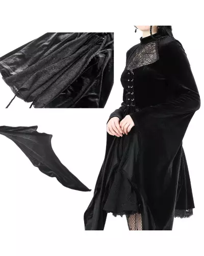 Kurzes Kleid aus Samt der Dark in love-Marke für 61,00 €