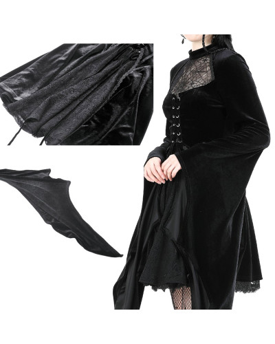 Vestido Gótico Corto de Terciopelo