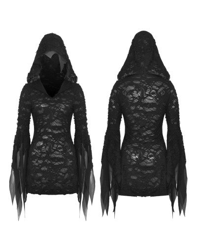Vestido Gótico Curto com Capuz