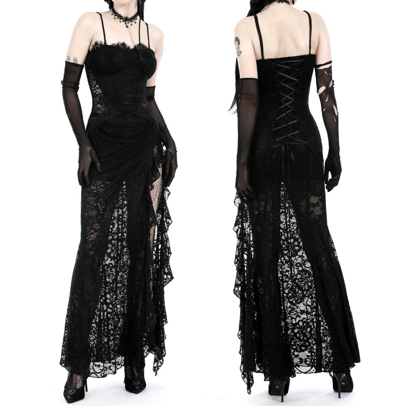 Transparentes Kleid aus Spitze