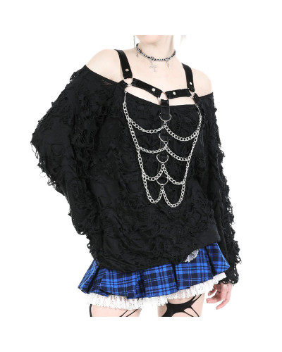 Gothic T-Shirt with Zipper