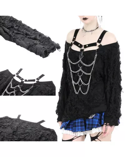 Wide T-Shirt with Chains from Dark in love Brand at €49.00