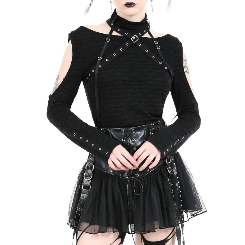 Gothic T-Shirt with Buckle
