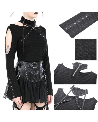 Gothic T-Shirt with Buckle