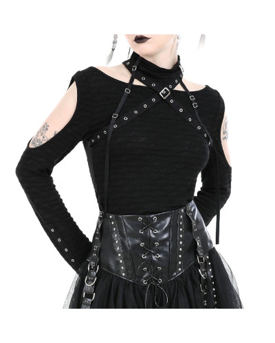 Gothic T-Shirt with Buckle
