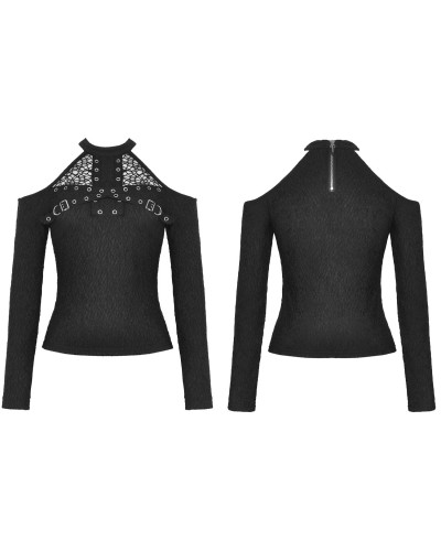 Camiseta Gótica con Hebillas